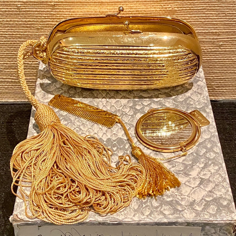 Vintage Judith Lieber Gold Clutch